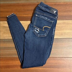American Eagle Outfitters Dark Blue Skinny Jeans